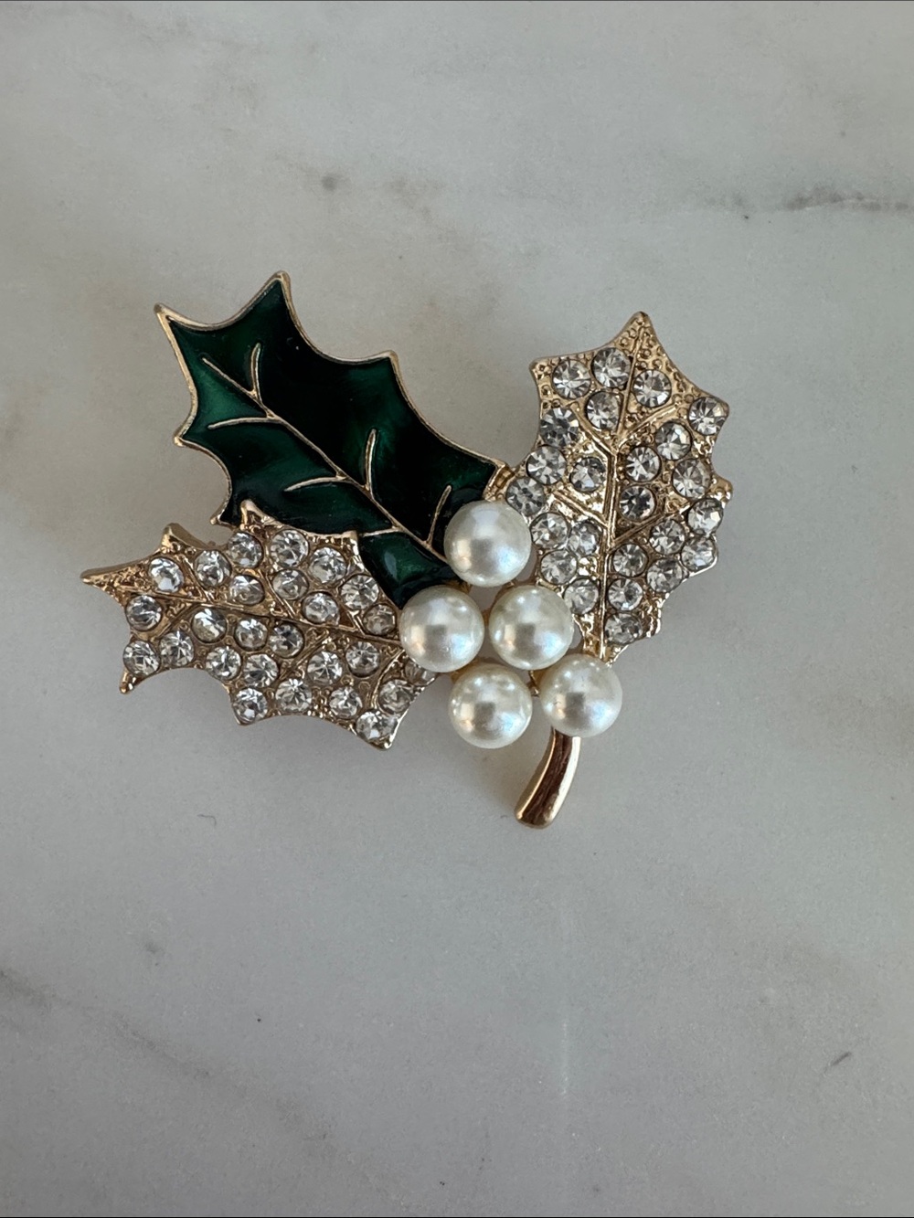 New! Napier Holly Brooch